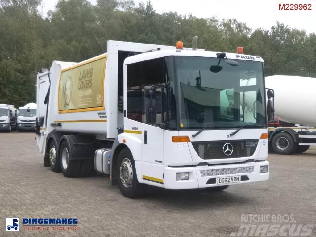 Mercedes-Benz Econic 2629 6x2 RHD Faun Variopress refuse truck Śmieciarki