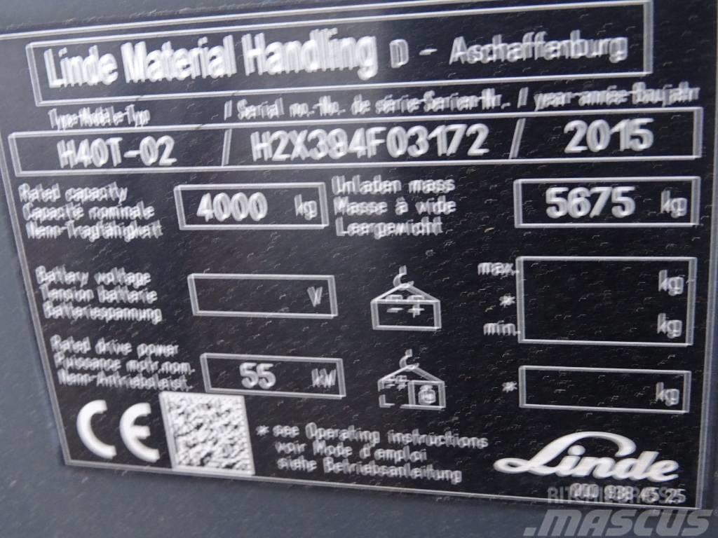 Linde H40T-02 Wózki LPG
