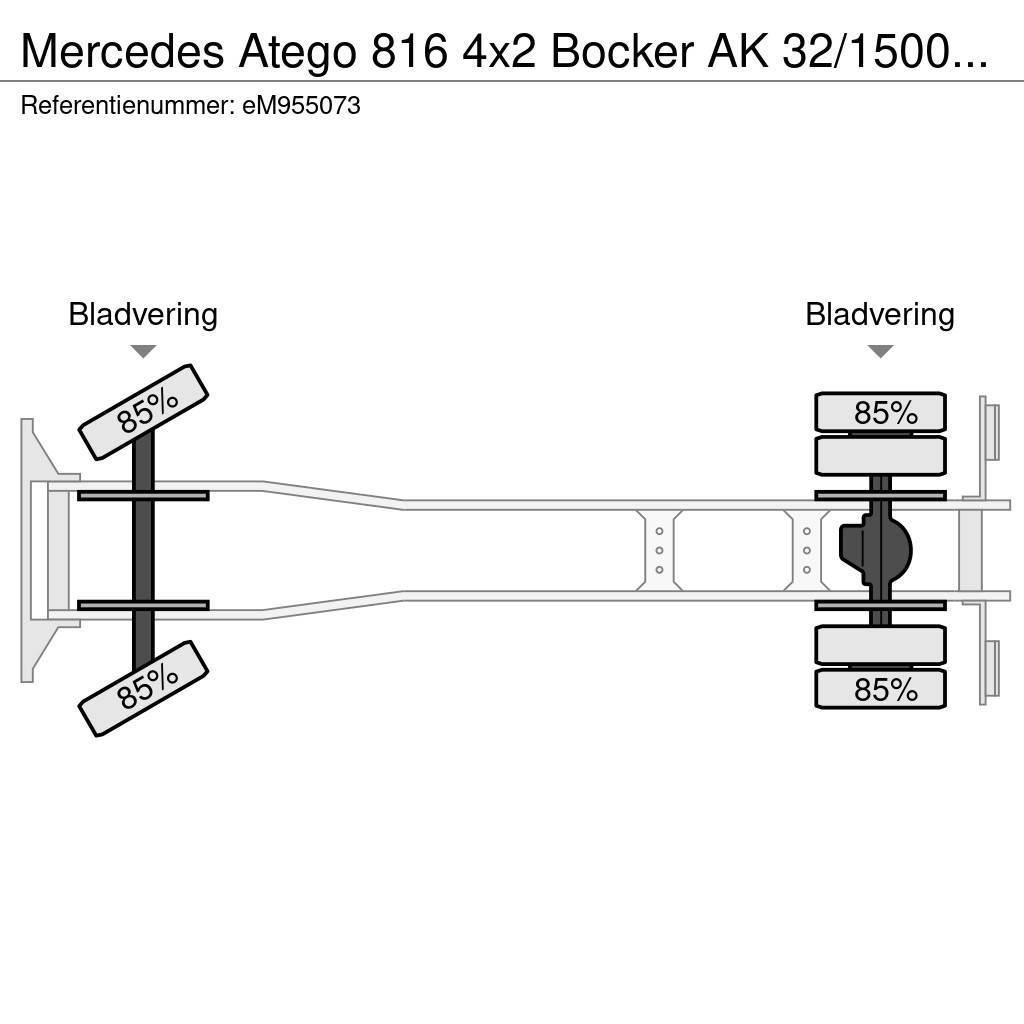 Mercedes-Benz Atego 816 4x2 Bocker AK 32/1500 SPS crane Żurawie szosowo-terenowe