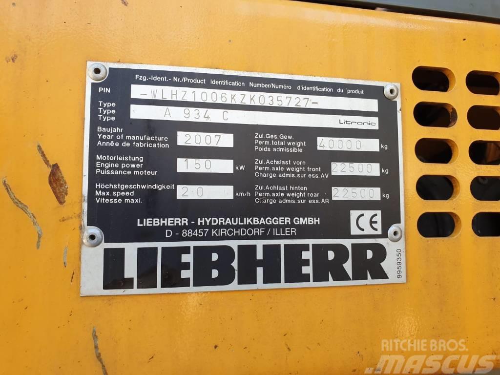 Liebherr A934C Litronic Koparki do złomu / koparki przemysłowe