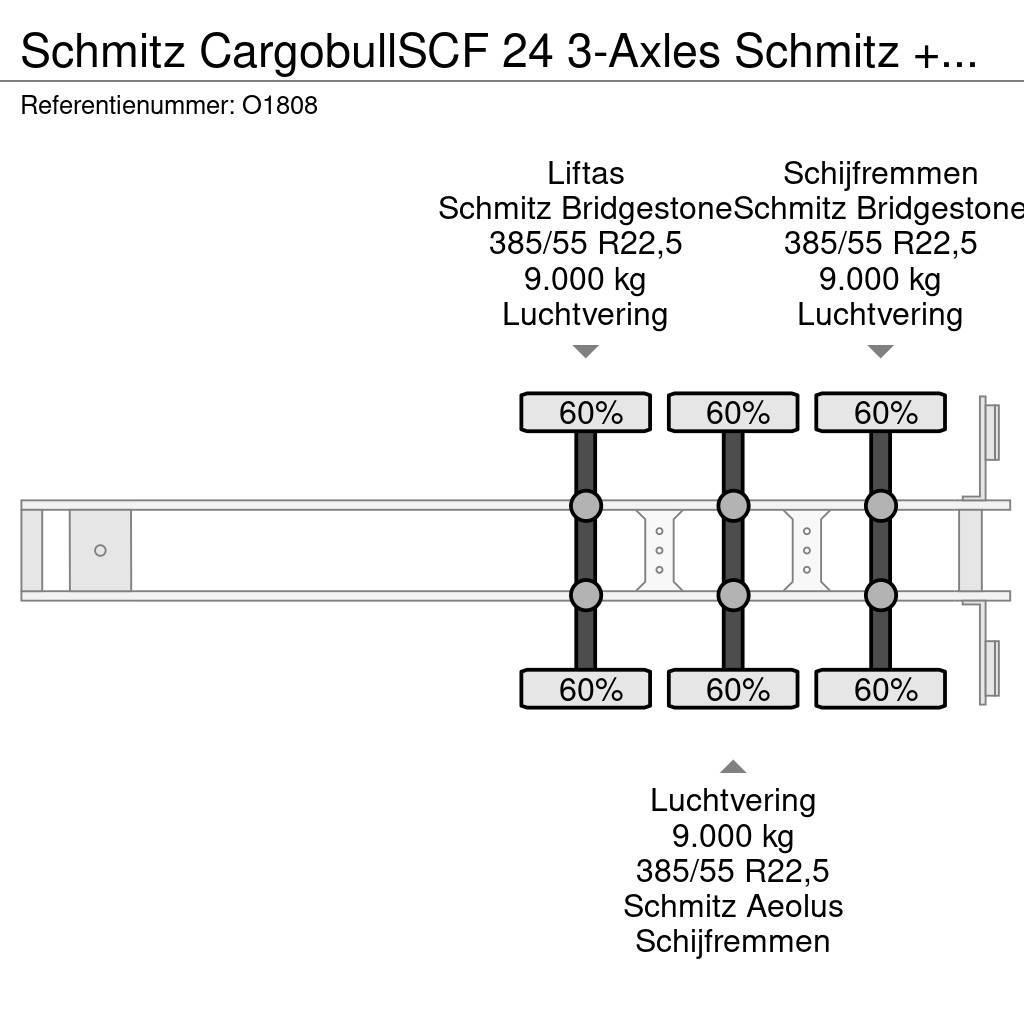 Schmitz Cargobull SCF 24 3-Axles Schmitz + GENSET - Lift-axle - Disc Naczepy do transportu kontenerów