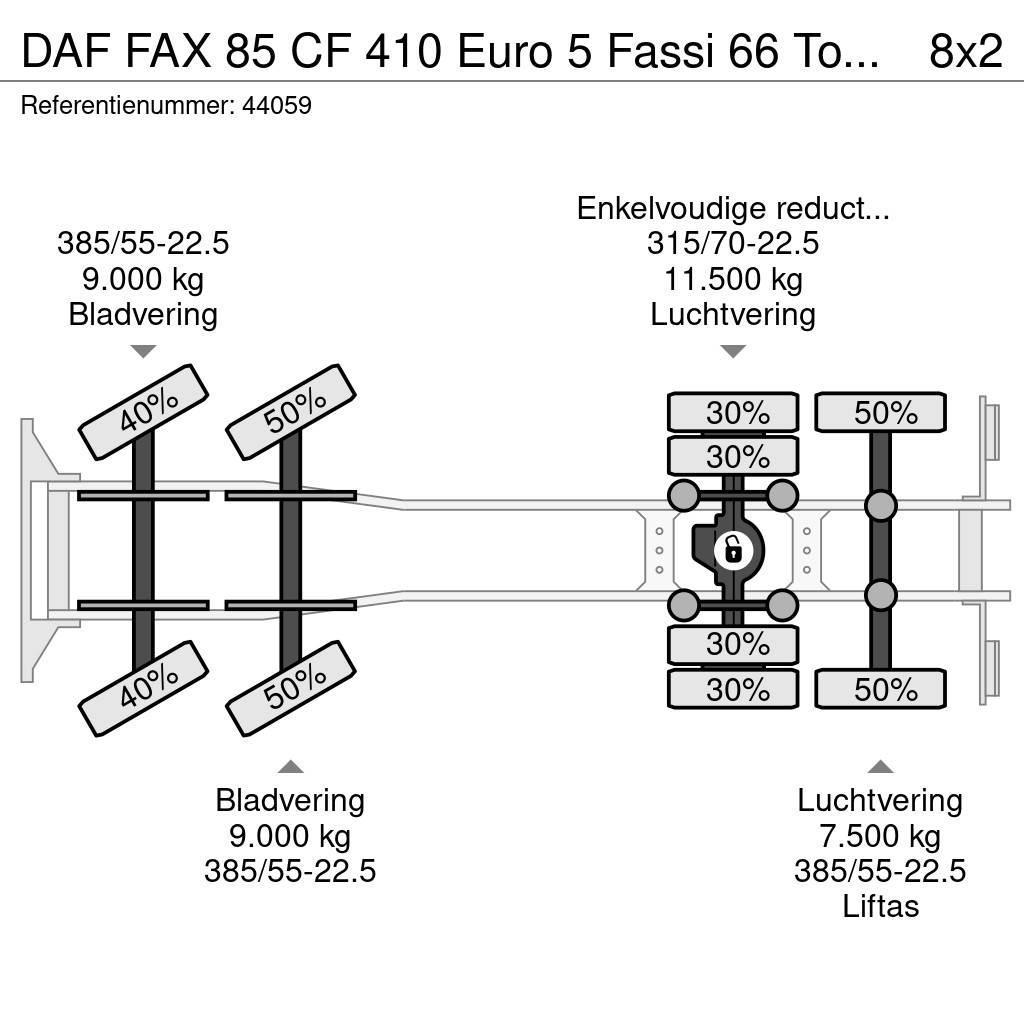 DAF FAX 85 CF 410 Euro 5 Fassi 66 Tonmeter laadkraan Żurawie szosowo-terenowe