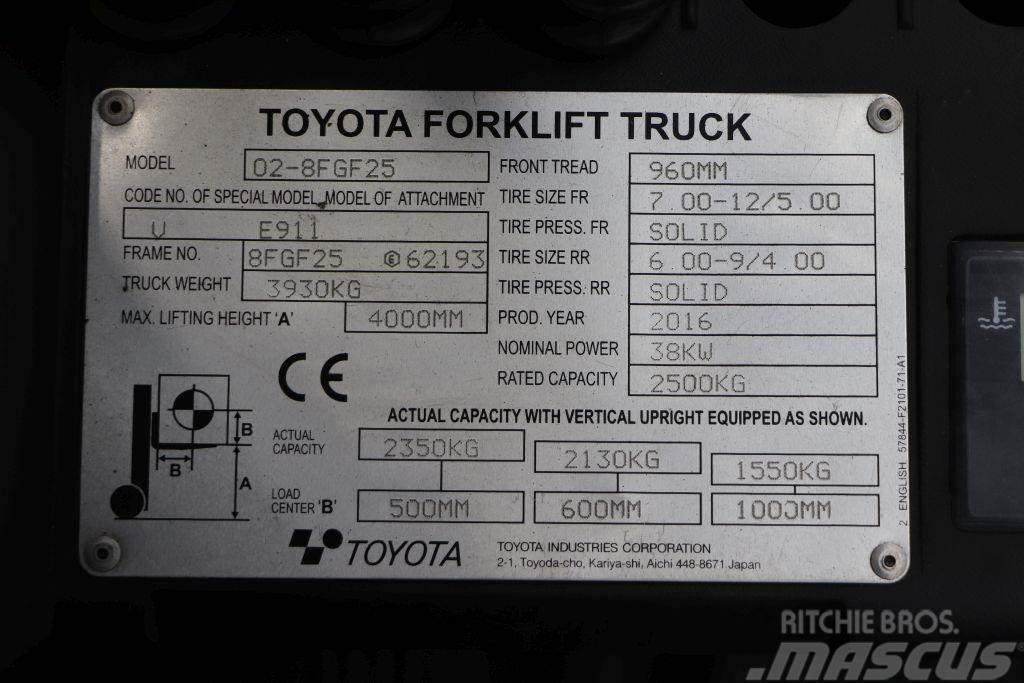 Toyota 02-8FGF25 Wózki LPG