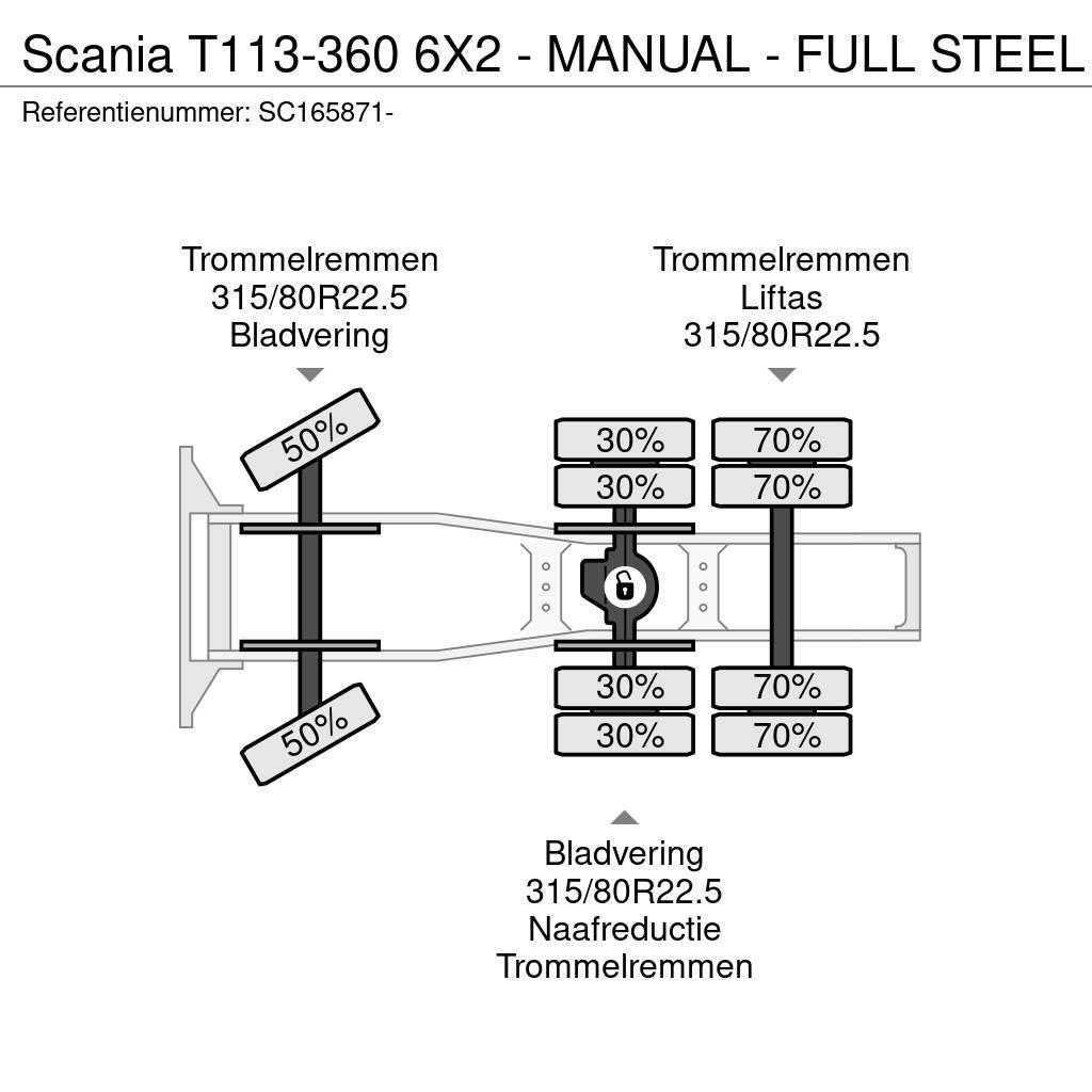 Scania T113-360 6X2 - MANUAL - FULL STEEL Ciągniki siodłowe