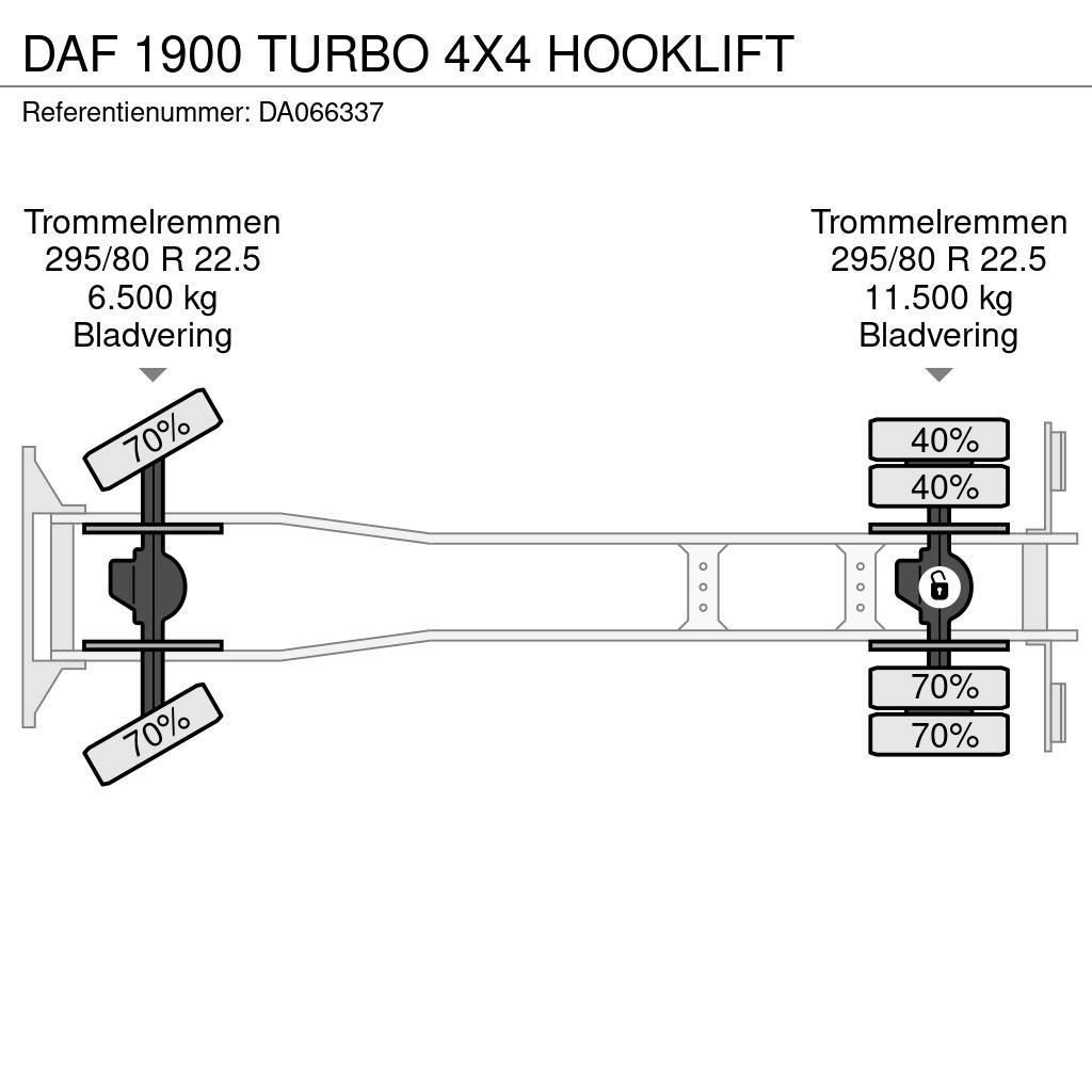 DAF 1900 TURBO 4X4 HOOKLIFT Hakowce