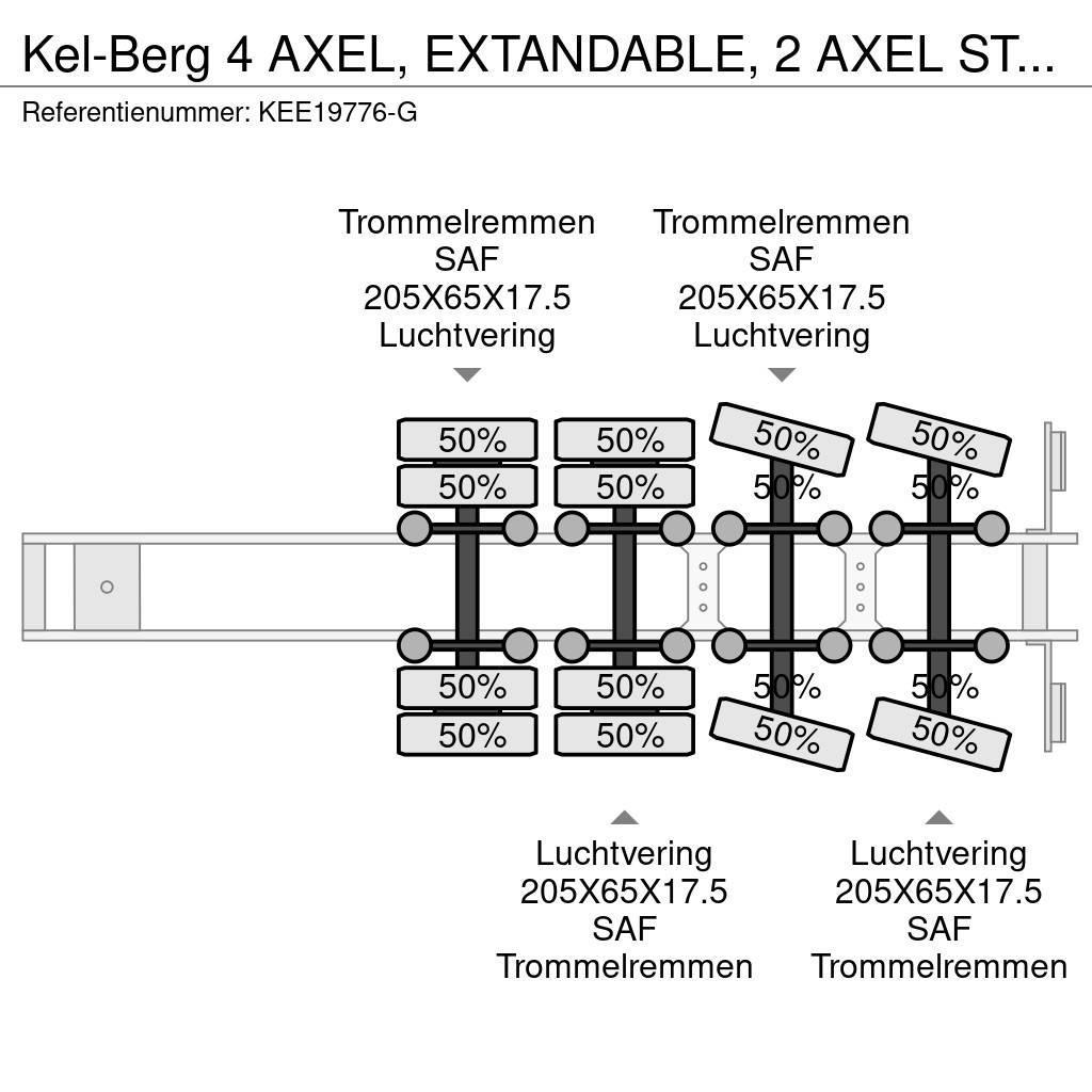 Kel-Berg 4 AXEL, EXTANDABLE, 2 AXEL STEERING Naczepy niskopodłogowe