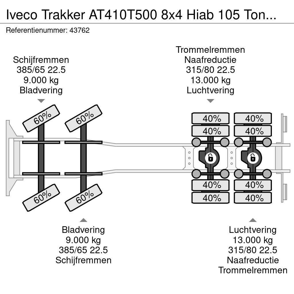 Iveco Trakker AT410T500 8x4 Hiab 105 Tonmeter laadkraan Żurawie szosowo-terenowe
