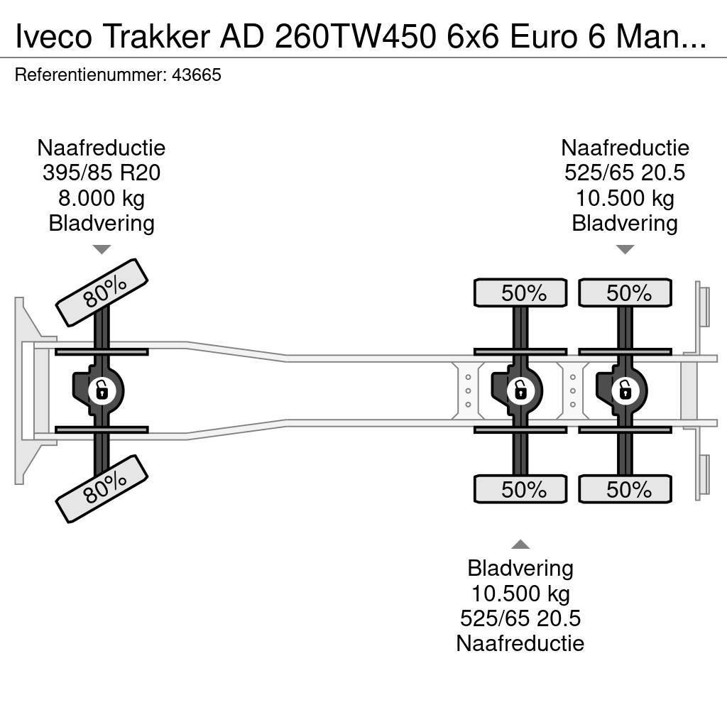 Iveco Trakker AD 260TW450 6x6 Euro 6 Manual Full steel J Wywrotki