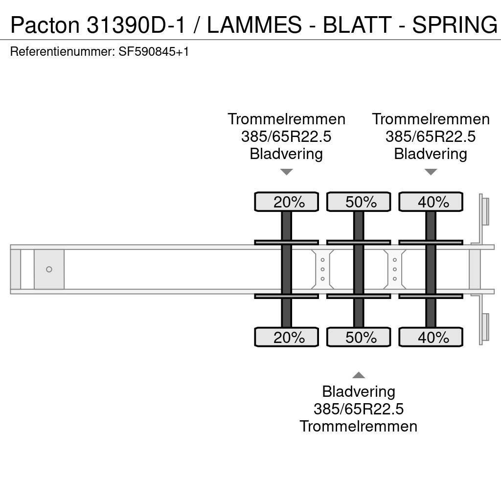 Pacton 31390D-1 / LAMMES - BLATT - SPRING Platformy / Naczepy z otwieranymi burtami