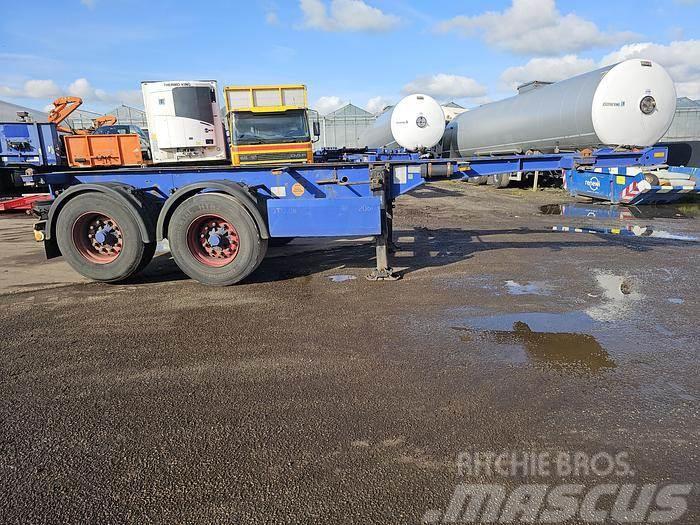 Krone 2 axle | 20 ft container chassis | steel suspensio Naczepy do transportu kontenerów