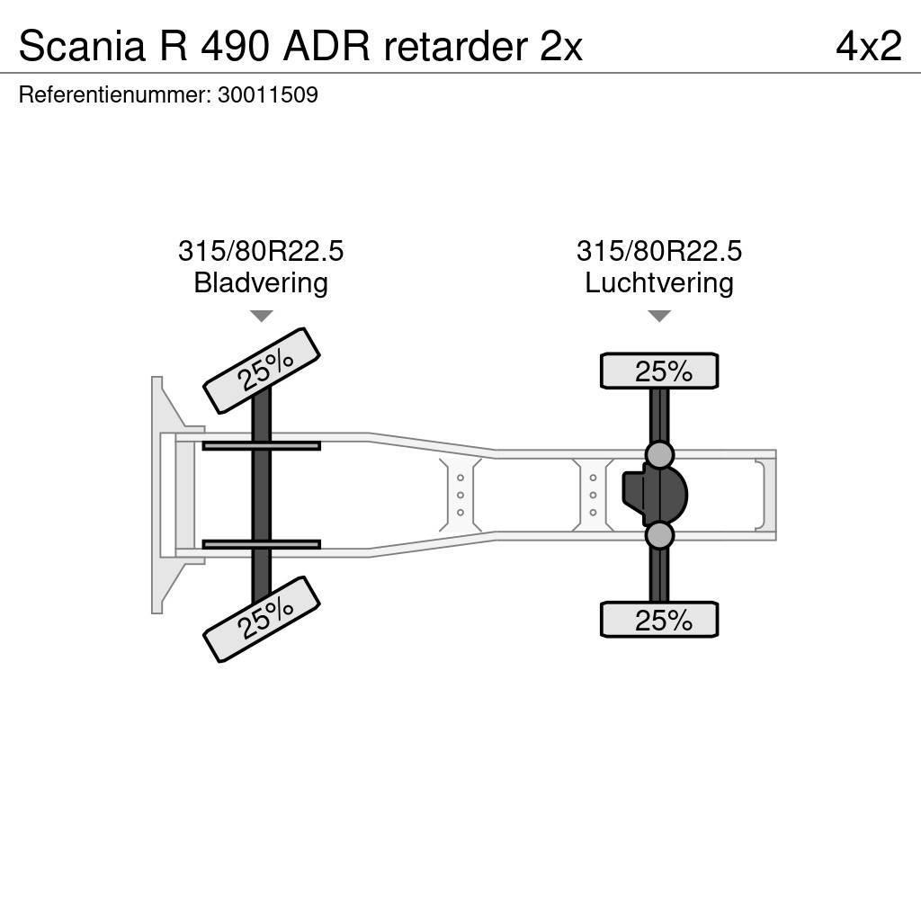 Scania R 490 ADR retarder 2x Ciągniki siodłowe