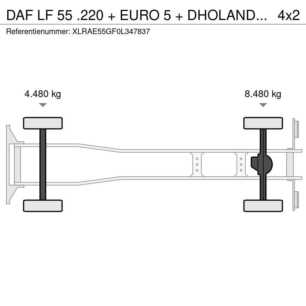 DAF LF 55 .220 + EURO 5 + DHOLANDIA LIFT 12T Pojazdy pod zabudowę