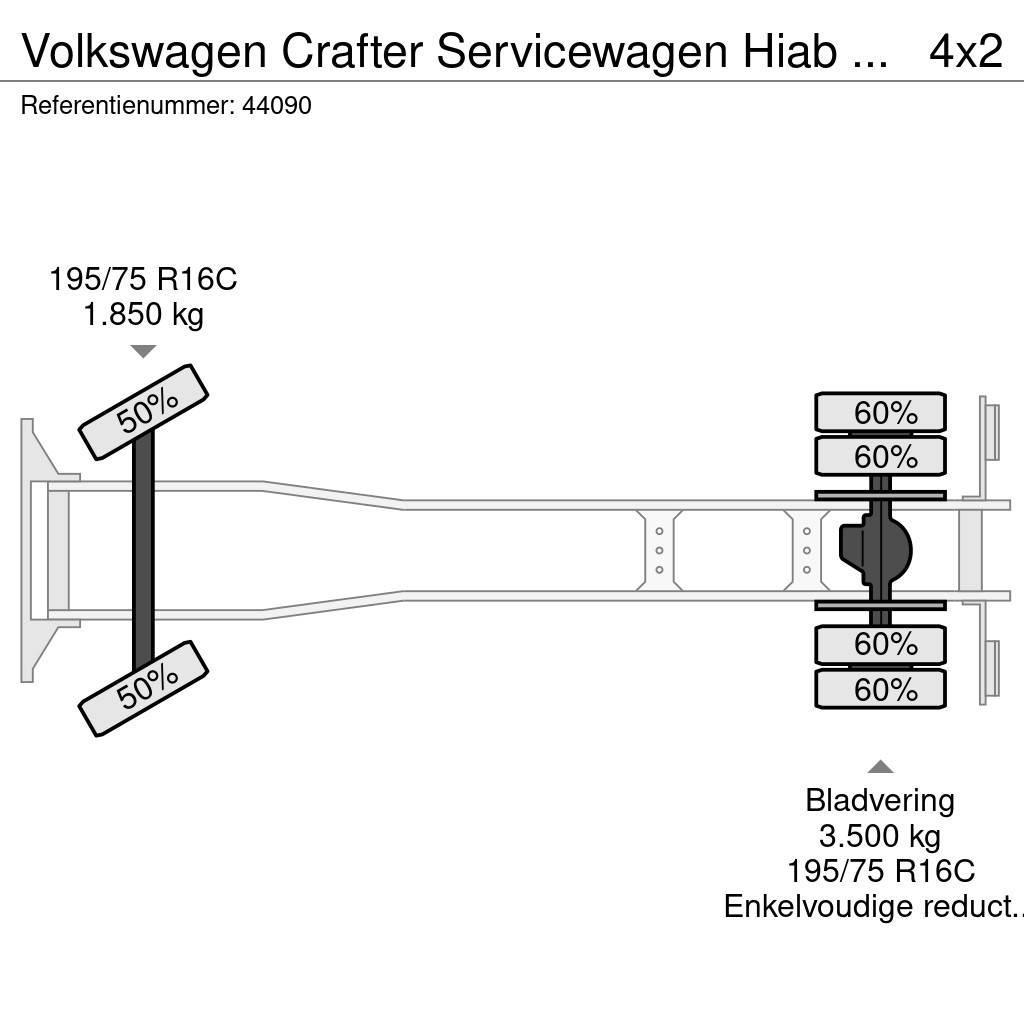 Volkswagen Crafter Servicewagen Hiab 1,3 Tonmeter laadkraan J Żurawie szosowo-terenowe
