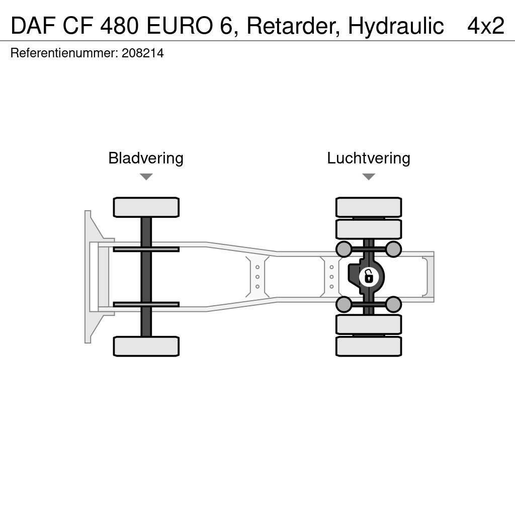 DAF CF 480 EURO 6, Retarder, Hydraulic Ciągniki siodłowe