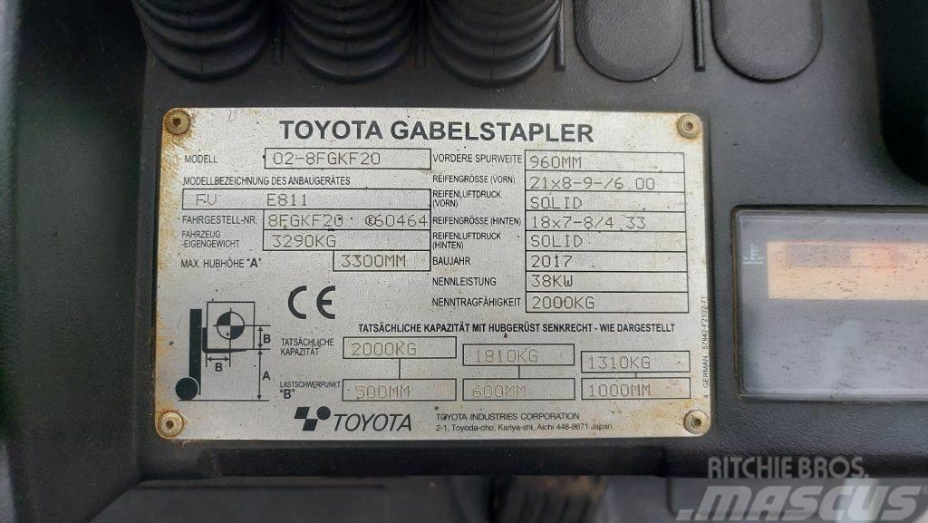 Toyota 8FGKF20 // SS // 1.404 Std. Wózki LPG