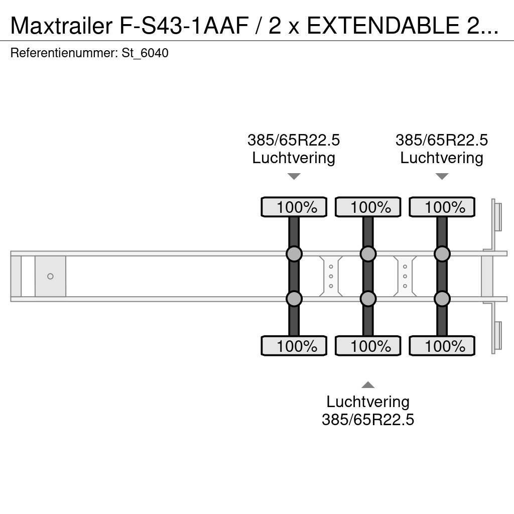 MAX Trailer F-S43-1AAF / 2 x EXTENDABLE 29.3 mtr / TE KOOP - T Inne naczepy