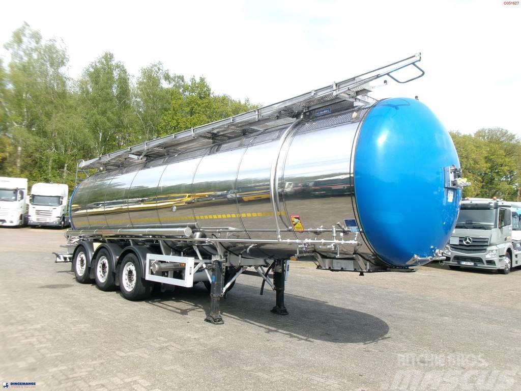 Feldbinder Chemical (non ADR) tank inox 34 m3 / 1 comp Naczepy cysterna