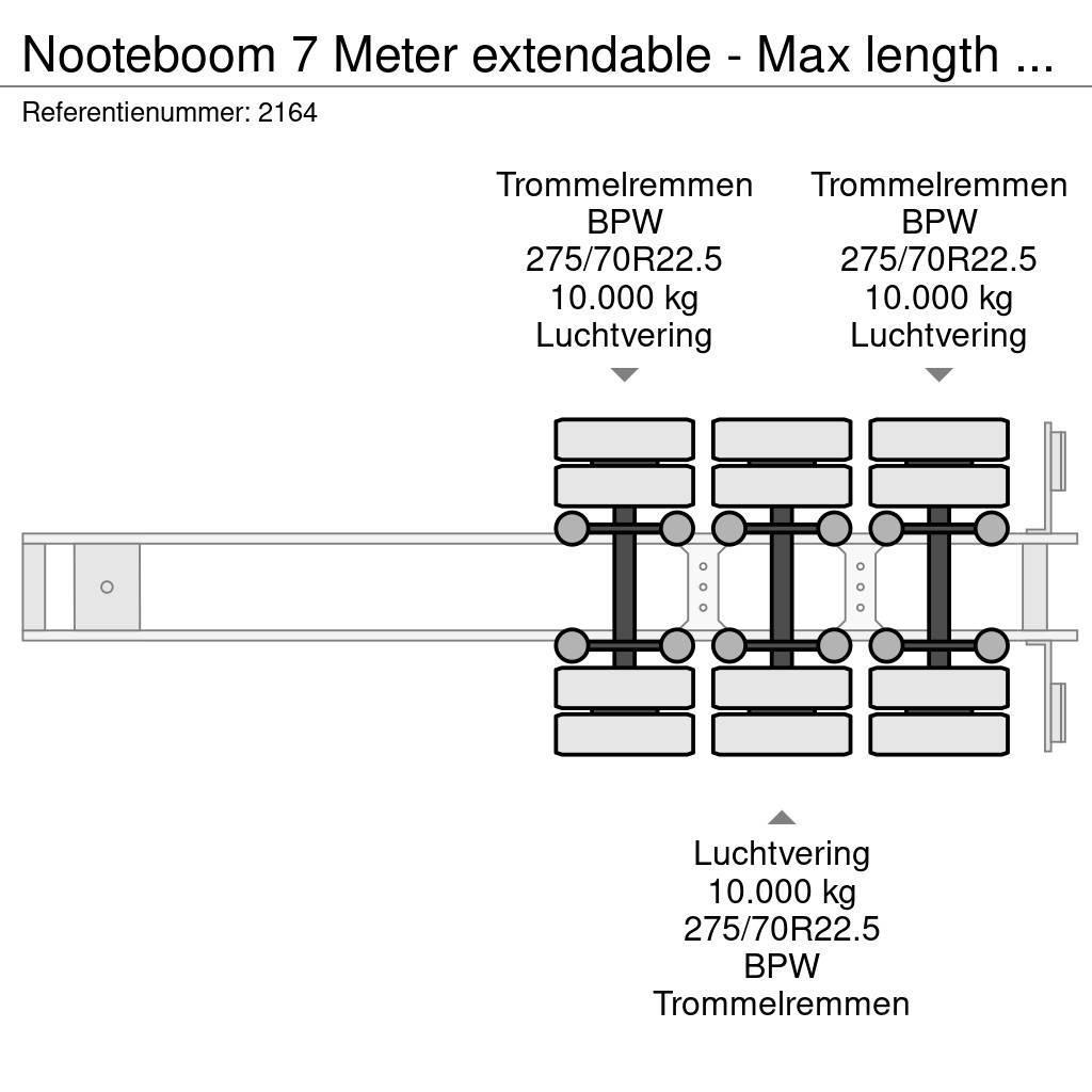 Nooteboom 7 Meter extendable - Max length 20 meter Platformy / Naczepy z otwieranymi burtami