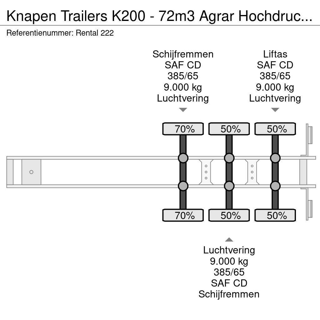 Knapen Trailers K200 - 72m3 Agrar Hochdruckreiniger Naczepy z ruchomą podłogą