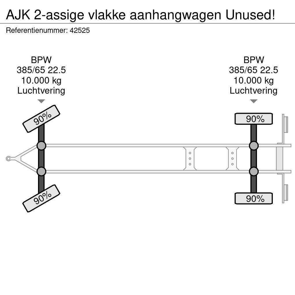 AJK 2-assige vlakke aanhangwagen Unused! Przyczepy do transportu kontenerów