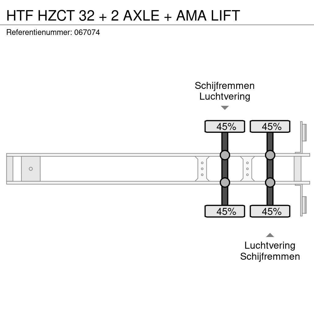 HTF HZCT 32 + 2 AXLE + AMA LIFT Naczepy kontenery
