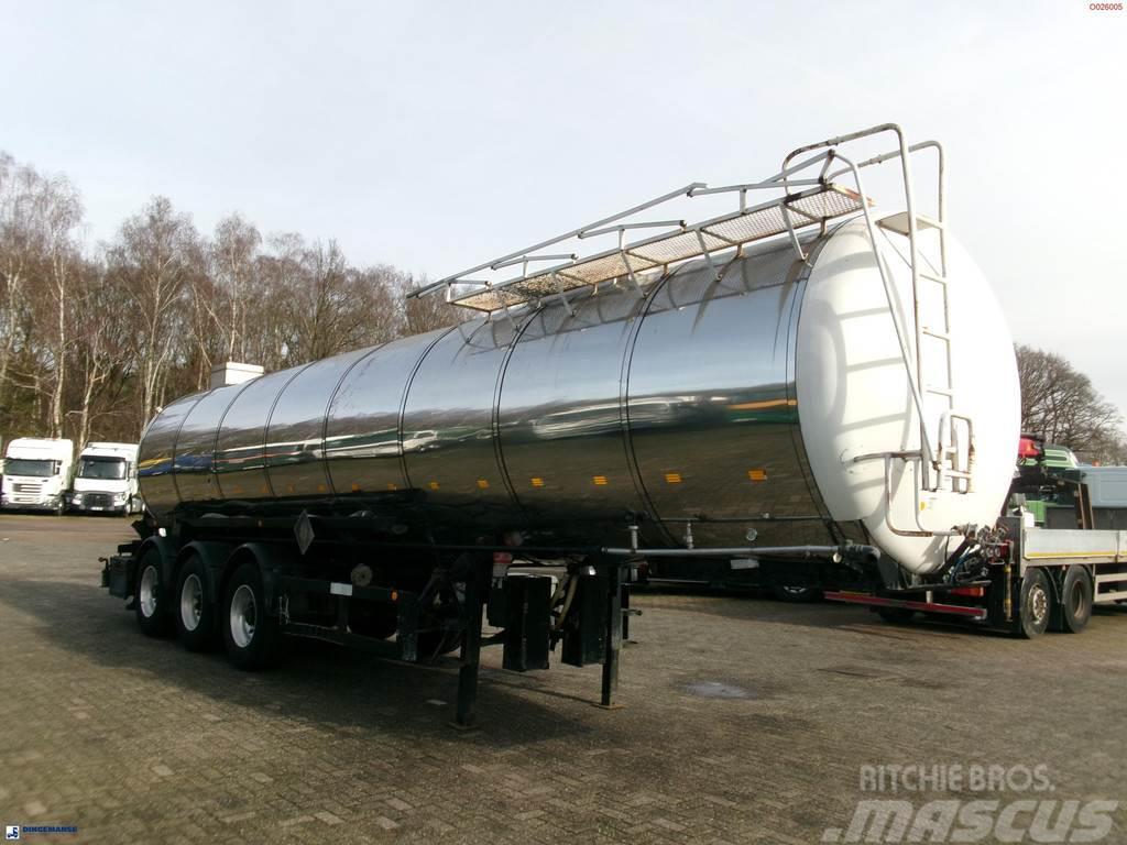 Metalovouga Bitumen / heavy oil tank inox 29 m3 / 1 comp Naczepy cysterna
