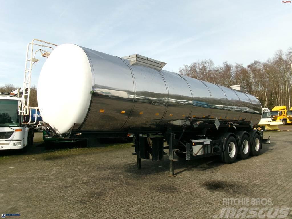 Metalovouga Bitumen / heavy oil tank inox 29 m3 / 1 comp Naczepy cysterna