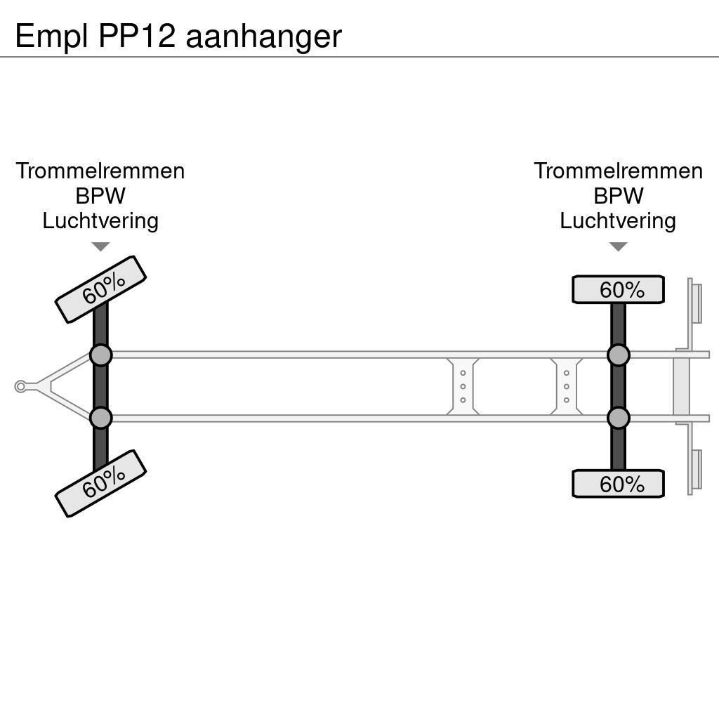Empl PP12 aanhanger Platformy / Przyczepy z otwieranymi burtami
