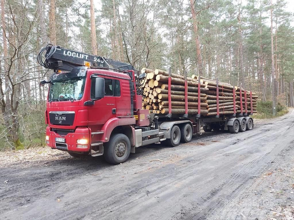 MAN TGS 26.540 6X6 z dźwigiem do przewozu drewna Samochody do przewozu drewna