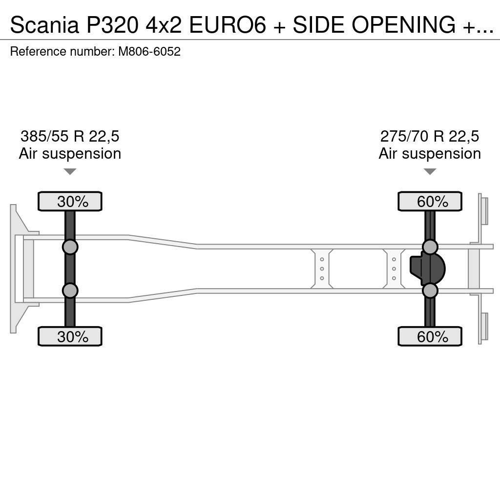 Scania P320 4x2 EURO6 + SIDE OPENING + LIFT Samochody ciężarowe ze skrzynią zamkniętą
