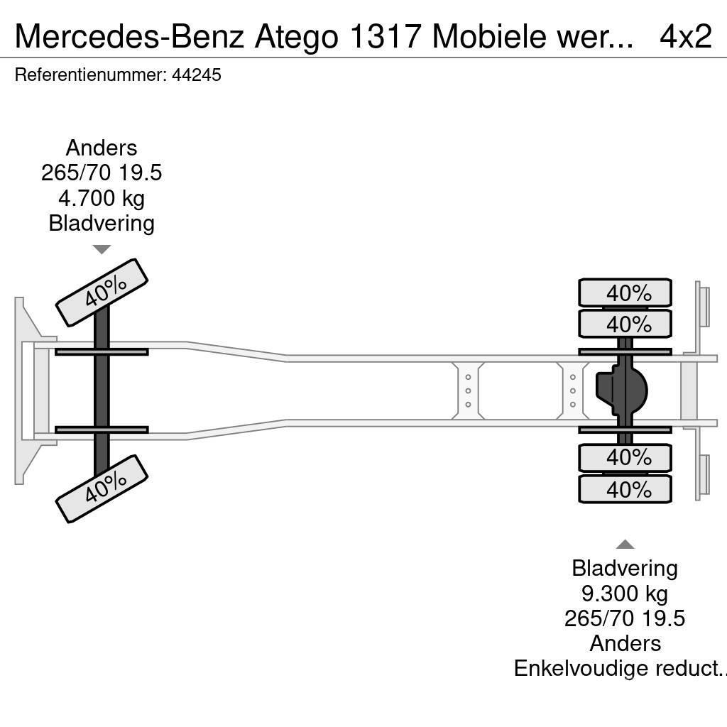 Mercedes-Benz Atego 1317 Mobiele werkplaats + ROM zuigtank Żurawie szosowo-terenowe