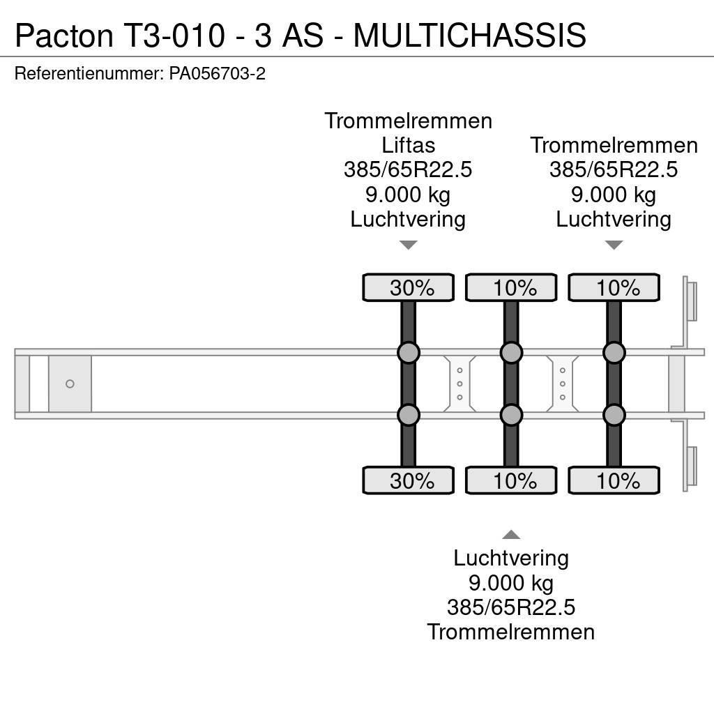 Pacton T3-010 - 3 AS - MULTICHASSIS Naczepy do transportu kontenerów