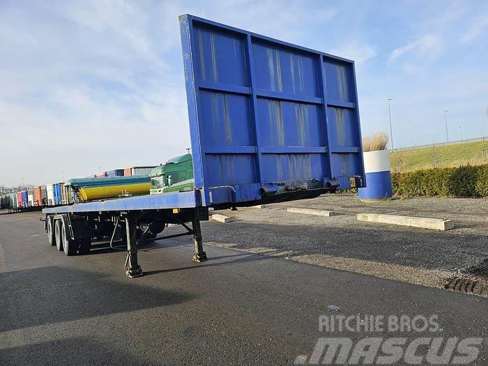 Contar B1828 dls| heavy duty| flatbed trailer with contai Platformy / Naczepy z otwieranymi burtami