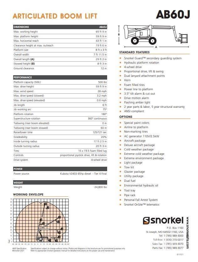 Snorkel AB60J Podnośniki przegubowe