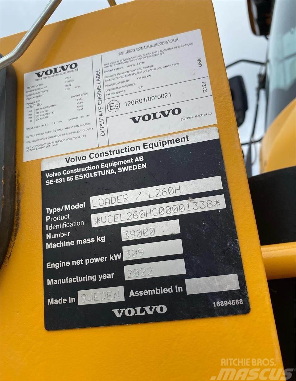 Volvo L260H Ładowarki kołowe
