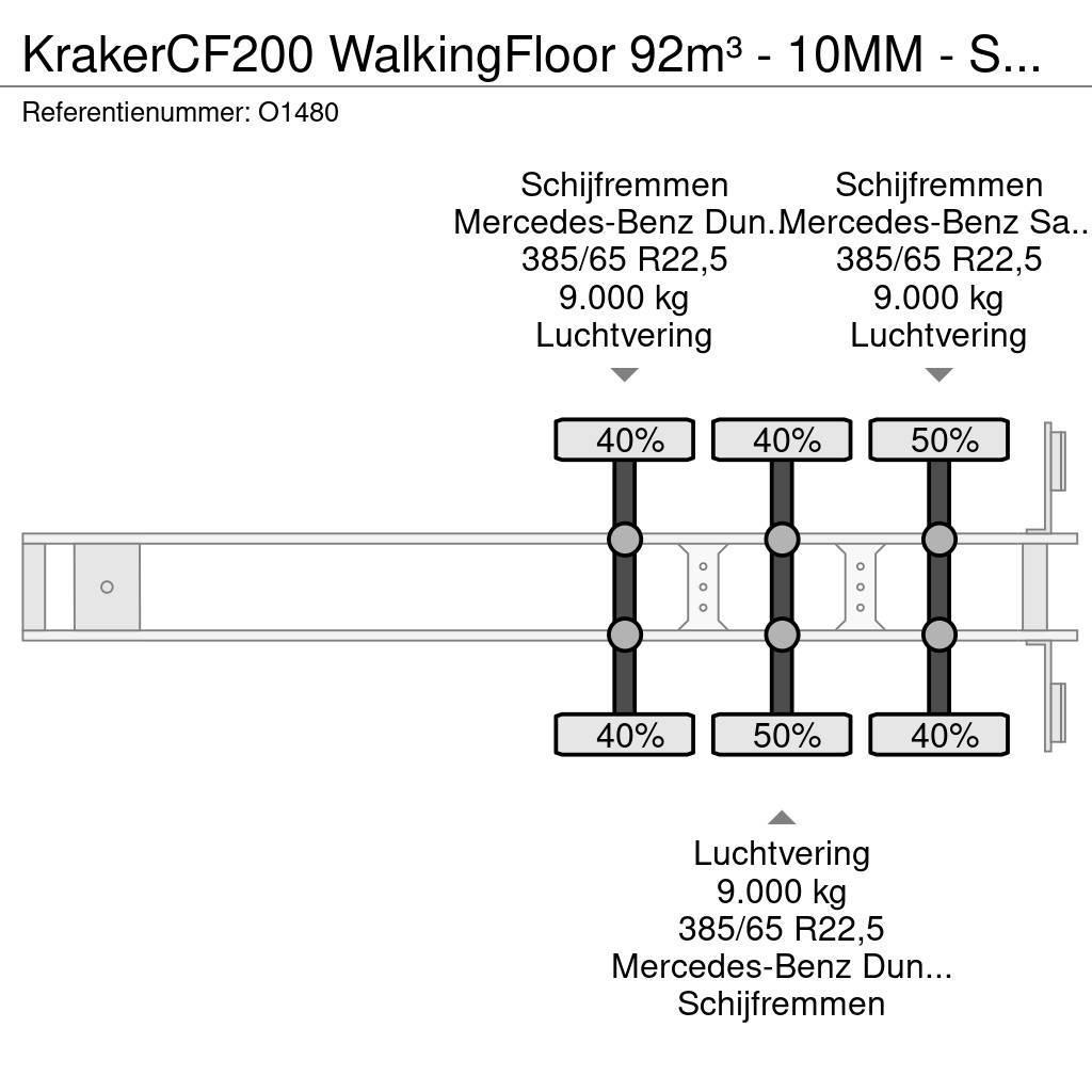 Kraker CF200 WalkingFloor 92m³ - 10MM - Schijfremmen - Ge Naczepy z ruchomą podłogą