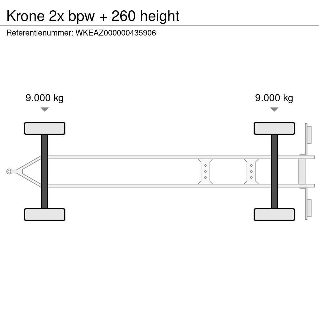 Krone 2x bpw + 260 height Przyczepy firanki