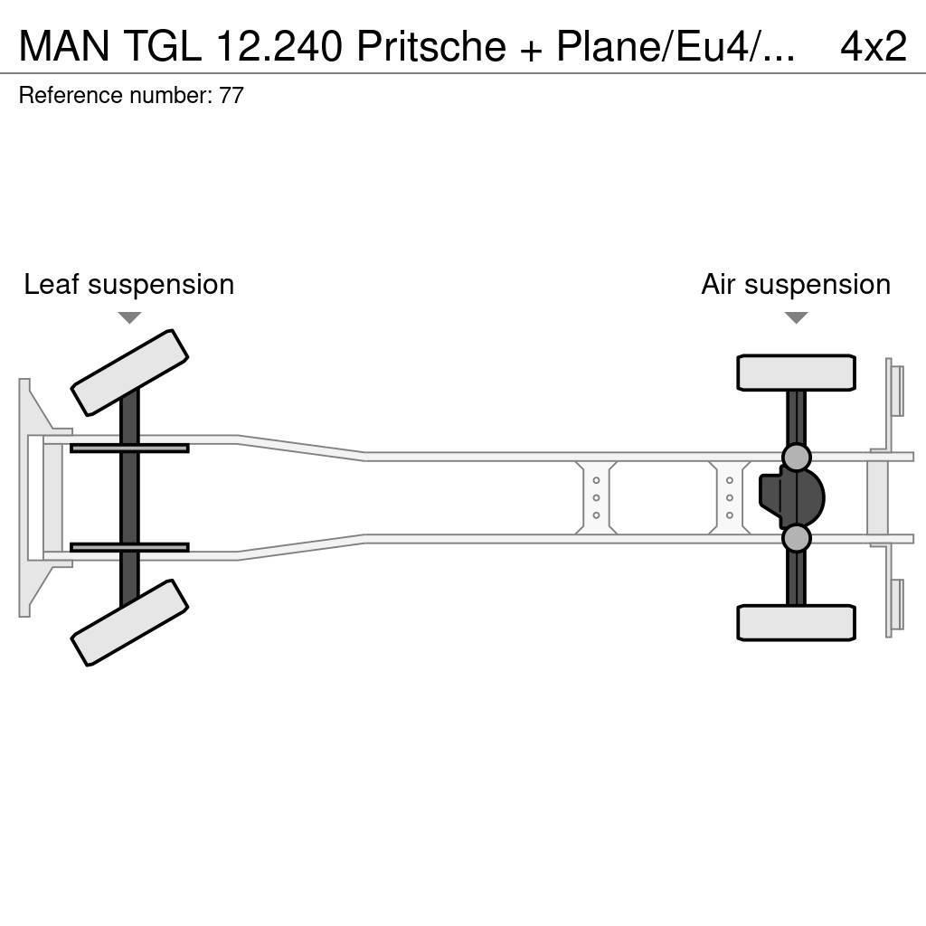 MAN TGL 12.240 Pritsche + Plane/Eu4/LBW Ciężarówki firanki