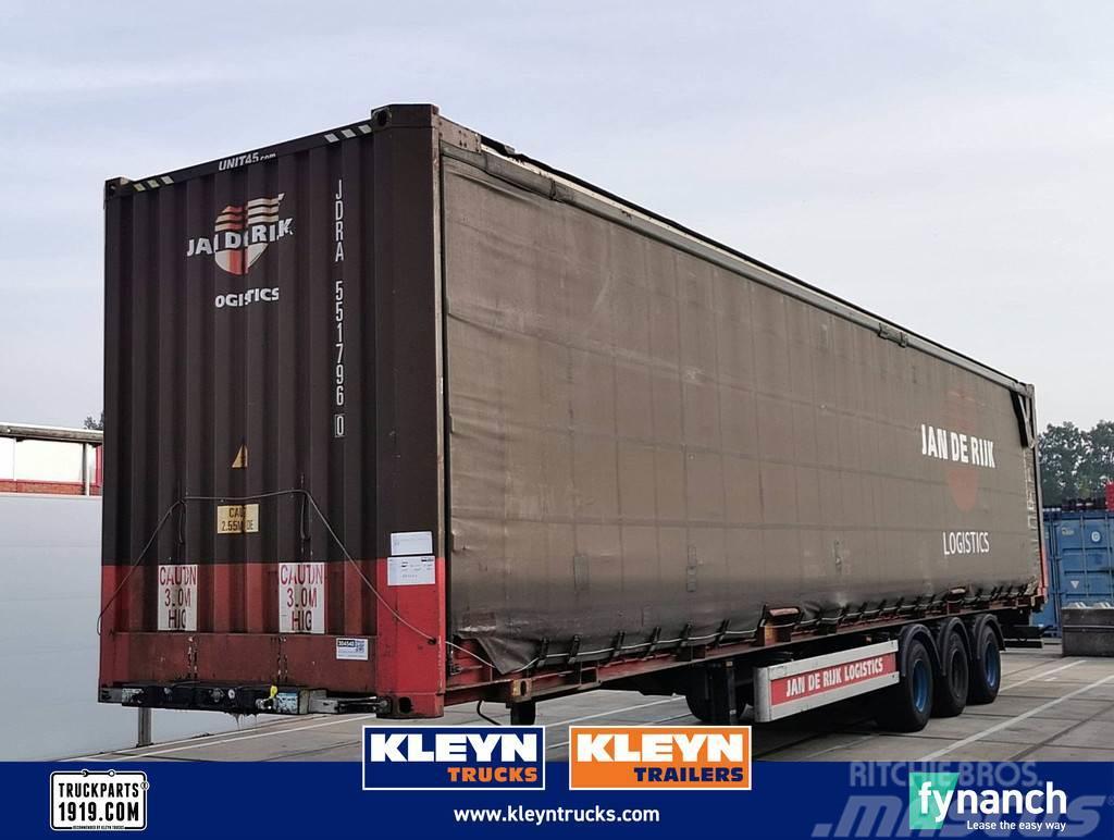  Hertoghs O3 WITH CONTAINER curtain container Naczepy do transportu kontenerów