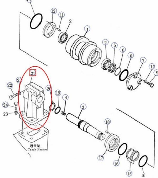 Shantui SD22 carrier roller bracket 154-30-11292 Gąsienice, łańcuchy i podwozia