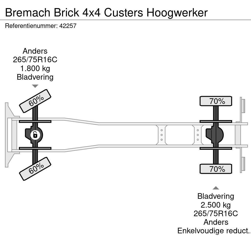  Bremach Brick 4x4 Custers Hoogwerker Podnośniki koszowe