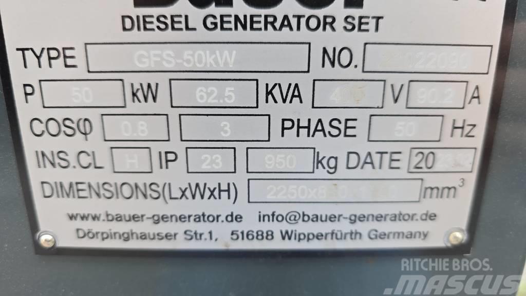 Bauer GFS-50KW Agregaty prądotwórcze Diesla