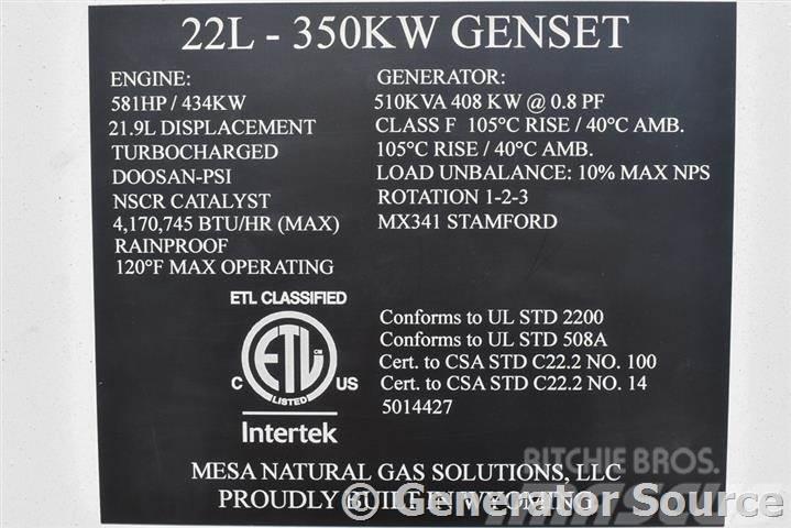 Doosan 350 kW NG - JUST ARRIVED Agregaty prądotwórcze gazowe