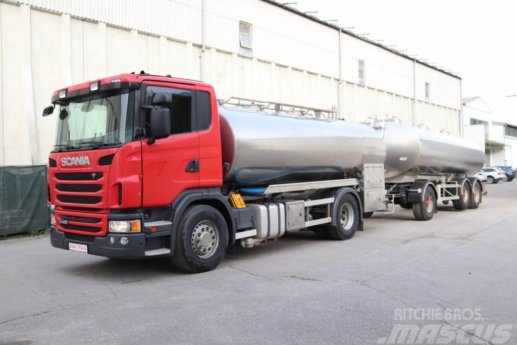 Scania G480 Milchtank isoliert Lkw + Anhänger Cysterna