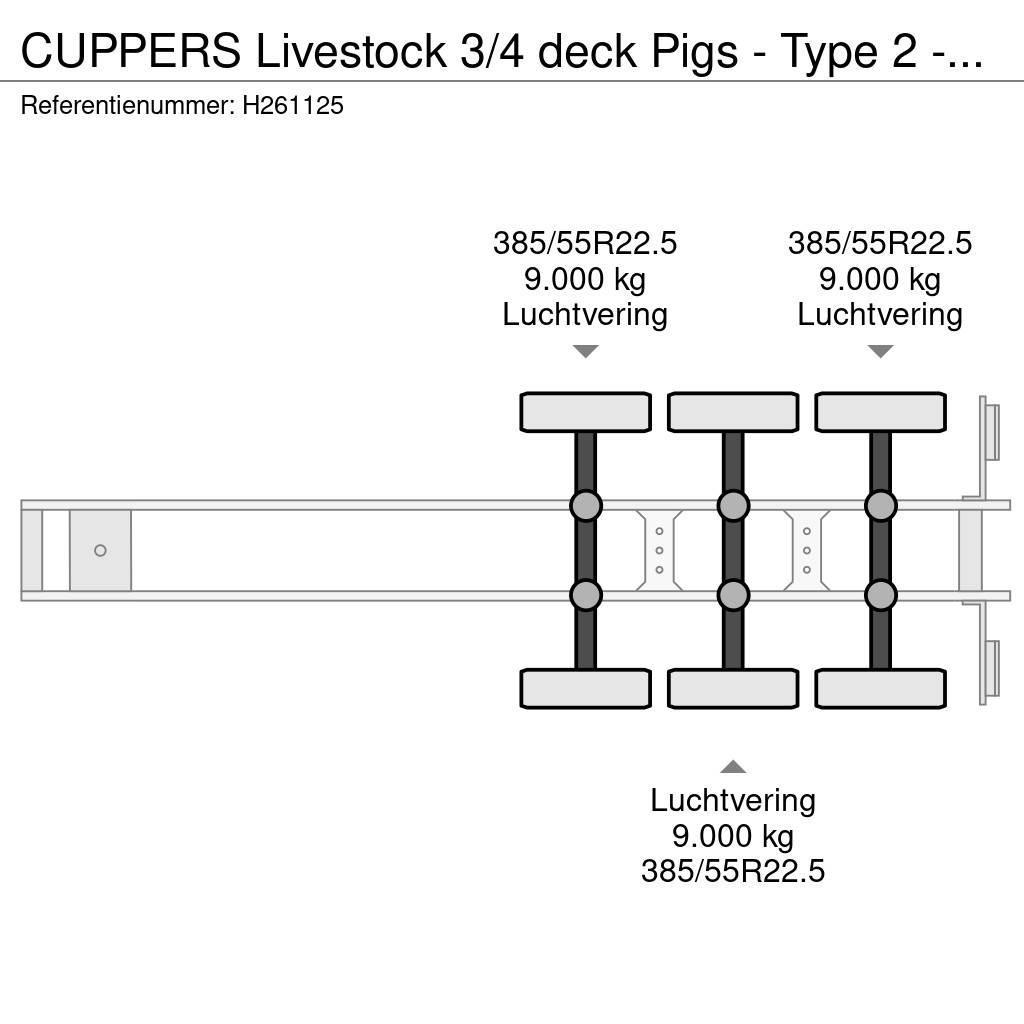  CUPPERS Livestock 3/4 deck Pigs  - Type 2 - Water Naczepy do transportu zwierząt