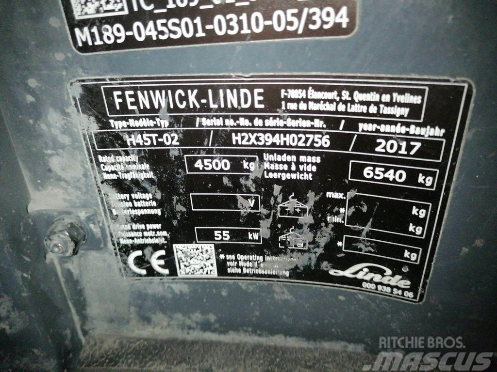 Linde H45T-02 Wózki LPG