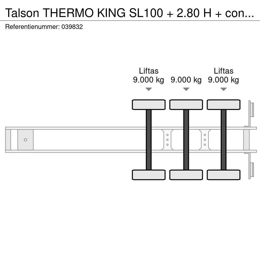 Talson THERMO KING SL100 + 2.80 H + confection + 3 axles Naczepy chłodnie