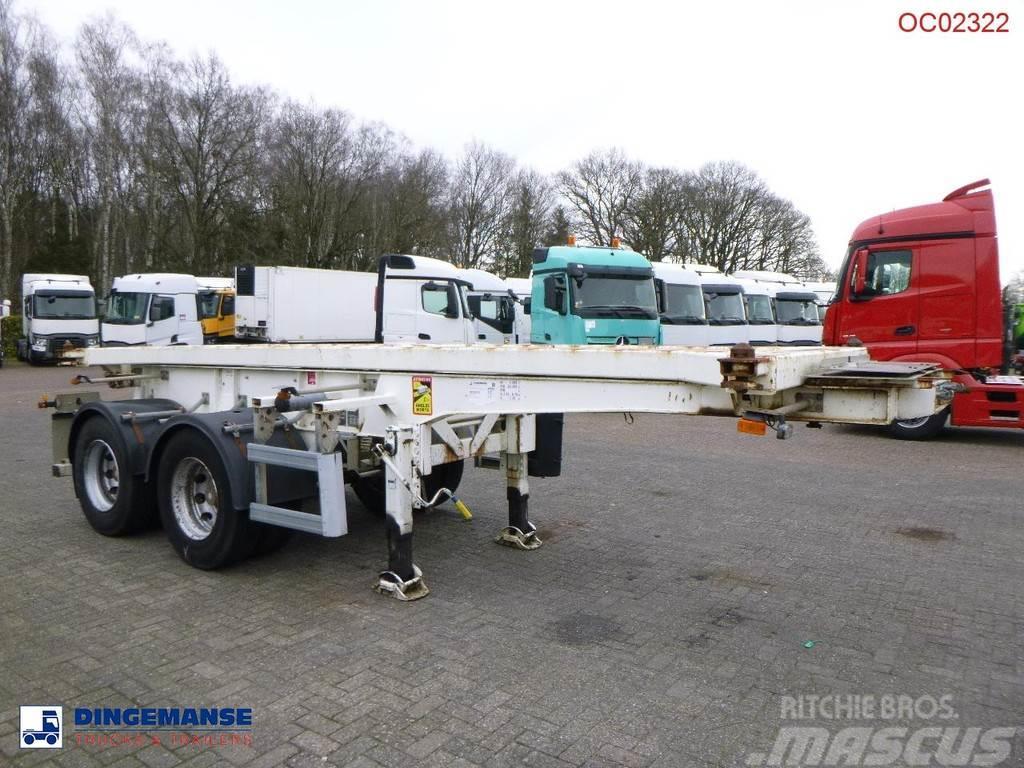 Robuste Kaiser 2-axle container chassis 20 ft + tipping Naczepy wywrotki / wanny