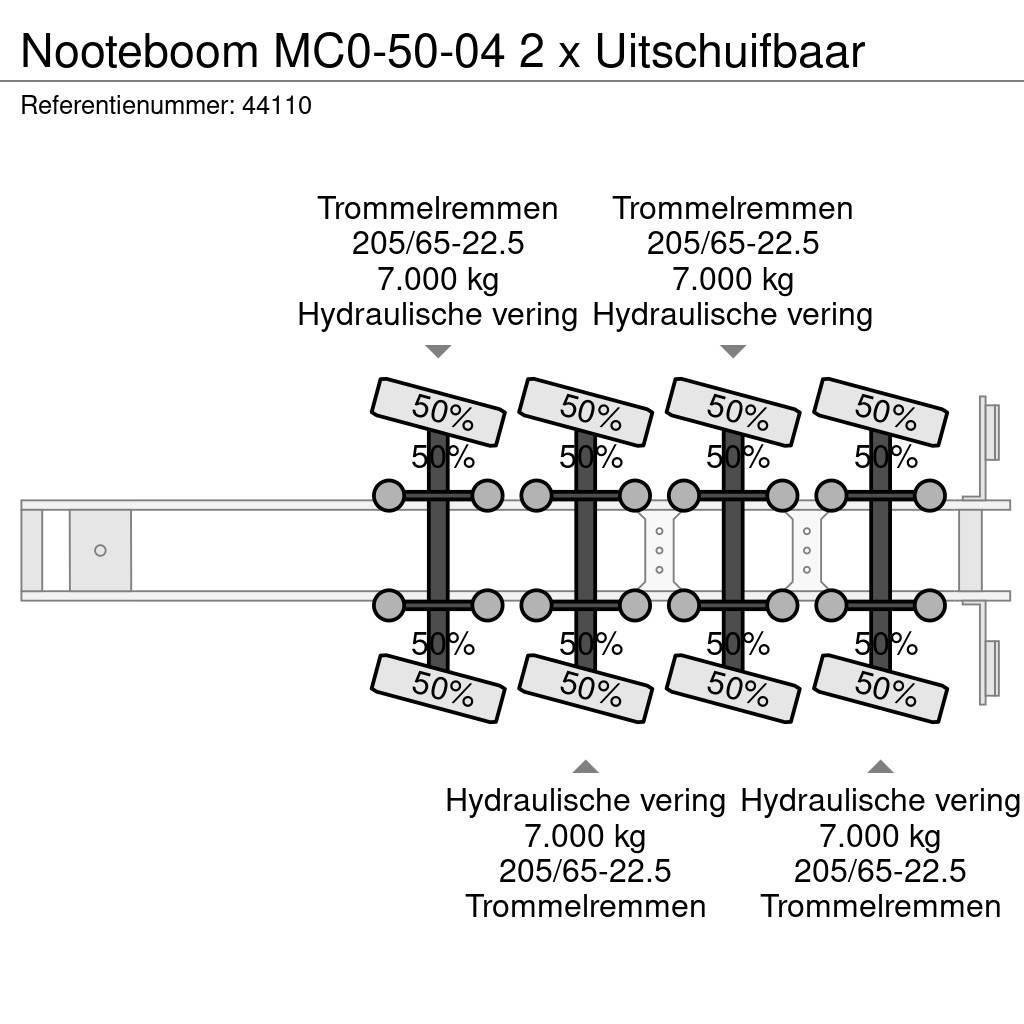 Nooteboom MC0-50-04 2 x Uitschuifbaar Naczepy niskopodłogowe