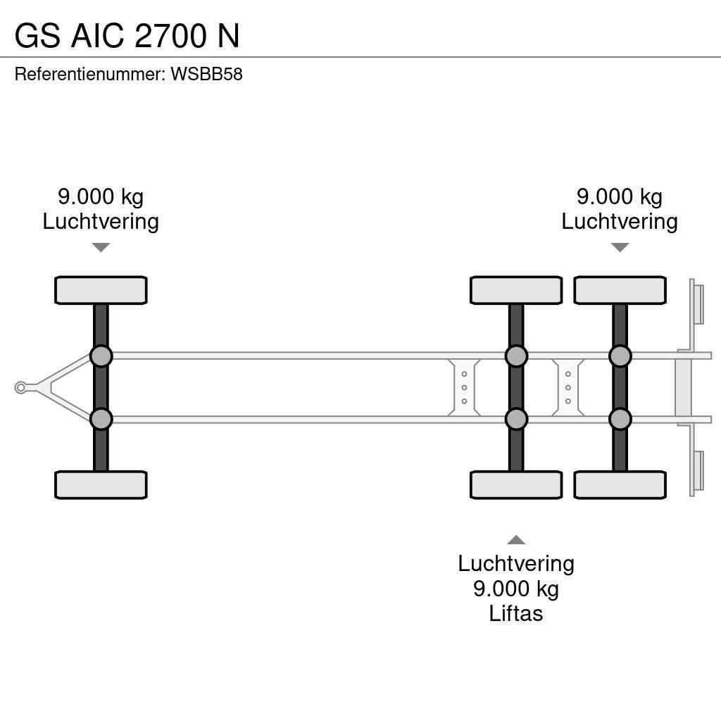 GS AIC 2700 N Przyczepy do transportu kontenerów